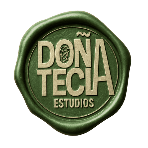 Sello antiguo con la marca Doña Tecla.